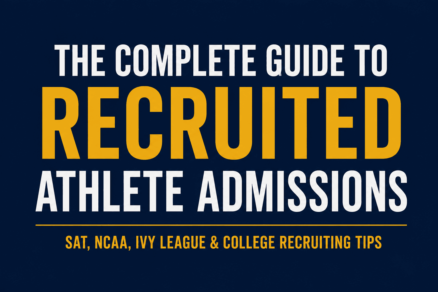 college application process for athletes